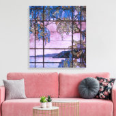 アールヌーボーウィローツリーシーニックウィンドウデザイン キャンバスプリント (インサイチュ (リビング))