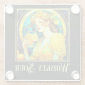 アールヌーボーウイスキー・サワー ガラスコースター (裏面)