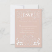 アールヌーボーウェディングRSVPカード 出欠カード (正面)