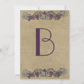 アールヌーボーウッドグレインヴィンテージ結婚ビネヤール 招待状 (裏面)