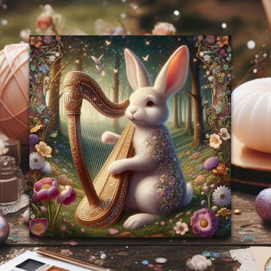 アールヌーボーウッドランドバニーフローライースター シーズンカード