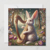 アールヌーボーウッドランドバニーフローライースター シーズンカード (正面)