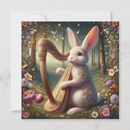 アールヌーボーウッドランドバニーフローライースター シーズンカード (正面)