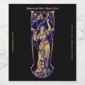 アールヌーボーウーマンアップルサイダーテンプレート ワインラベル (シングルラベル)