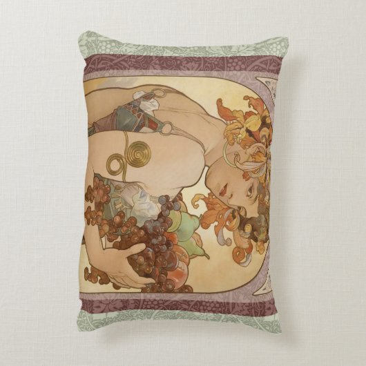 アールヌーボーウーマンミュシャビューティフル アクセントクッション (裏面(縦))