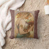 アールヌーボーウーマンミュシャビューティフル クッション (ブランケット)