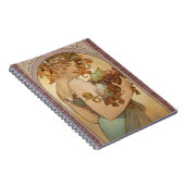 アールヌーボーウーマンミュシャビューティフル ノートブック (右側)