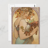 アールヌーボーウーマンミュシャビューティフル ポストカード (正面/裏面)