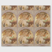 アールヌーボーウーマンミュシャビューティフル ラッピングペーパー (フラット)