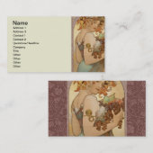 アールヌーボーウーマンミュシャビューティフル 名刺 (正面/裏面)