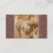 アールヌーボーウーマンミュシャビューティフル 名刺 (裏面)