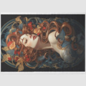 アールヌーボーウーマン7デクページ紙 薄葉紙 (正面)