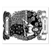 アールヌーボーエックスリビスガール&ブックテンプレート ラバースタンプ (インプリント)