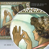 アールヌーボーエトイルポレアミュシャエデルワイスデコール タイル