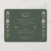 アールヌーボーエレガンスウェディングレセプションカード エンクロージャーカード (正面)
