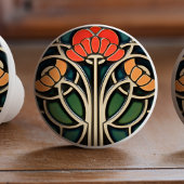 アールヌーボーエレガンスノブのプル セラミックノブ