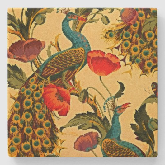 アールヌーボーエレガンス：側壁， The Peacock, 1896 ストーンコースター (正面)