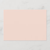 アールヌーボーエレガントなウェディング詳細ピンクと金ゴールド エンクロージャーカード (裏面)