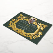 アールヌーボーエレガントウィンターフォレ結婚スト 箔招待状 (回転した状態)