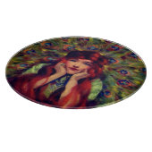 アールヌーボーエレガントデコ女孔雀の羽 カッティングボード (角)