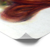 アールヌーボーエレガントデコ女孔雀の羽 ポスター (角)