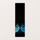 アールヌーボーエレガントデザイン、金属ティール（緑がかった色）&ブラック、 名刺 (外部フラット)