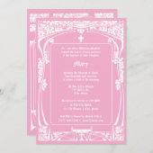 アールヌーボーエレガントバプテスマ 招待状 (正面/裏面)