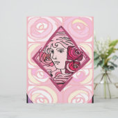 アールヌーボーエレガントバラ女性 (スタンド正面)