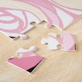 アールヌーボーエレガントバラ女性 ジグソーパズル (側面)