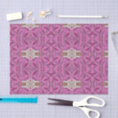 アールヌーボーエレガントピンクと紫 薄葉紙 (クラフト)