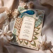 アールヌーボーエレガントピーコ結婚ック 招待状