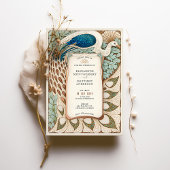 アールヌーボーエレガントピーコ結婚ック 招待状