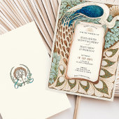 アールヌーボーエレガントピーコ結婚ック 招待状