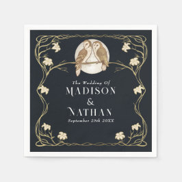 アールヌーボーエレガントフル結婚ズ スタンダードカクテルナプキン