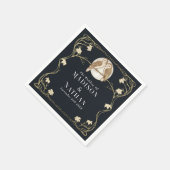 アールヌーボーエレガントフル結婚ズ スタンダードカクテルナプキン (角)