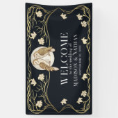 アールヌーボーエレガントフル結婚ズ 横断幕 (縦)