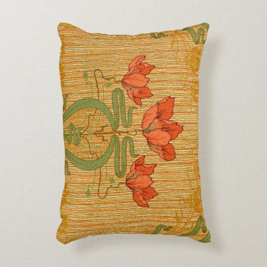 アールヌーボーエレガントフローラケシビクトリアンキ アクセントクッション (正面(垂直))