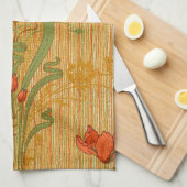 アールヌーボーエレガントフローラケシビクトリアンキ キッチンタオル (四つ折り)