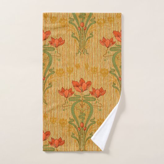 アールヌーボーエレガントフローラケシビクトリアンキ バスタオルセット (ハンドタオル)