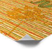 アールヌーボーエレガントフローラケシビクトリアンキ ポスター (角)