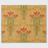 アールヌーボーエレガントフローラケシビクトリアンキ ラッピングペーパー (フラット)