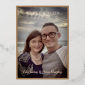 アールヌーボーエレガントフローラフォイル発表 箔招待状 (裏面)