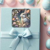 アールヌーボーエレガントフローララビットイースター スクエアシール
