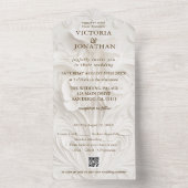 アールヌーボーエレガントフローラ結婚ズ オールインワン招待状 (内側)