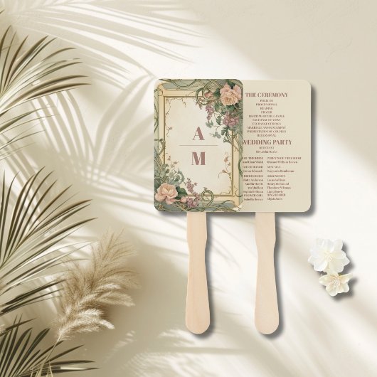 アールヌーボーエレガントボタ結婚ニカル ハンドファン