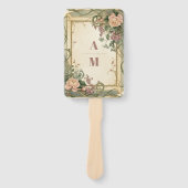 アールヌーボーエレガントボタ結婚ニカル ハンドファン (正面)