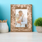 アールヌーボーエレガント植物学フローラ縁ど レーザー彫刻フレーム