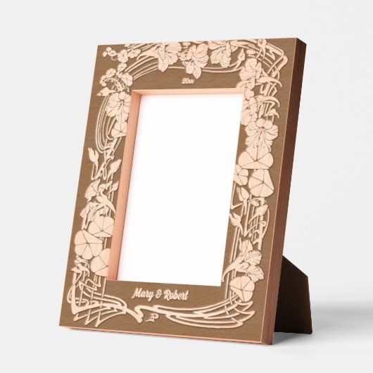 アールヌーボーエレガント植物学フローラ縁ど レーザー彫刻フレーム (左)