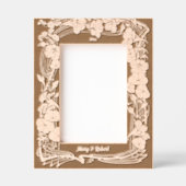 アールヌーボーエレガント植物学フローラ縁ど レーザー彫刻フレーム (正面)