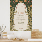 アールヌーボーエレガント結婚ウェルカムサイン ポスター (キッチン)